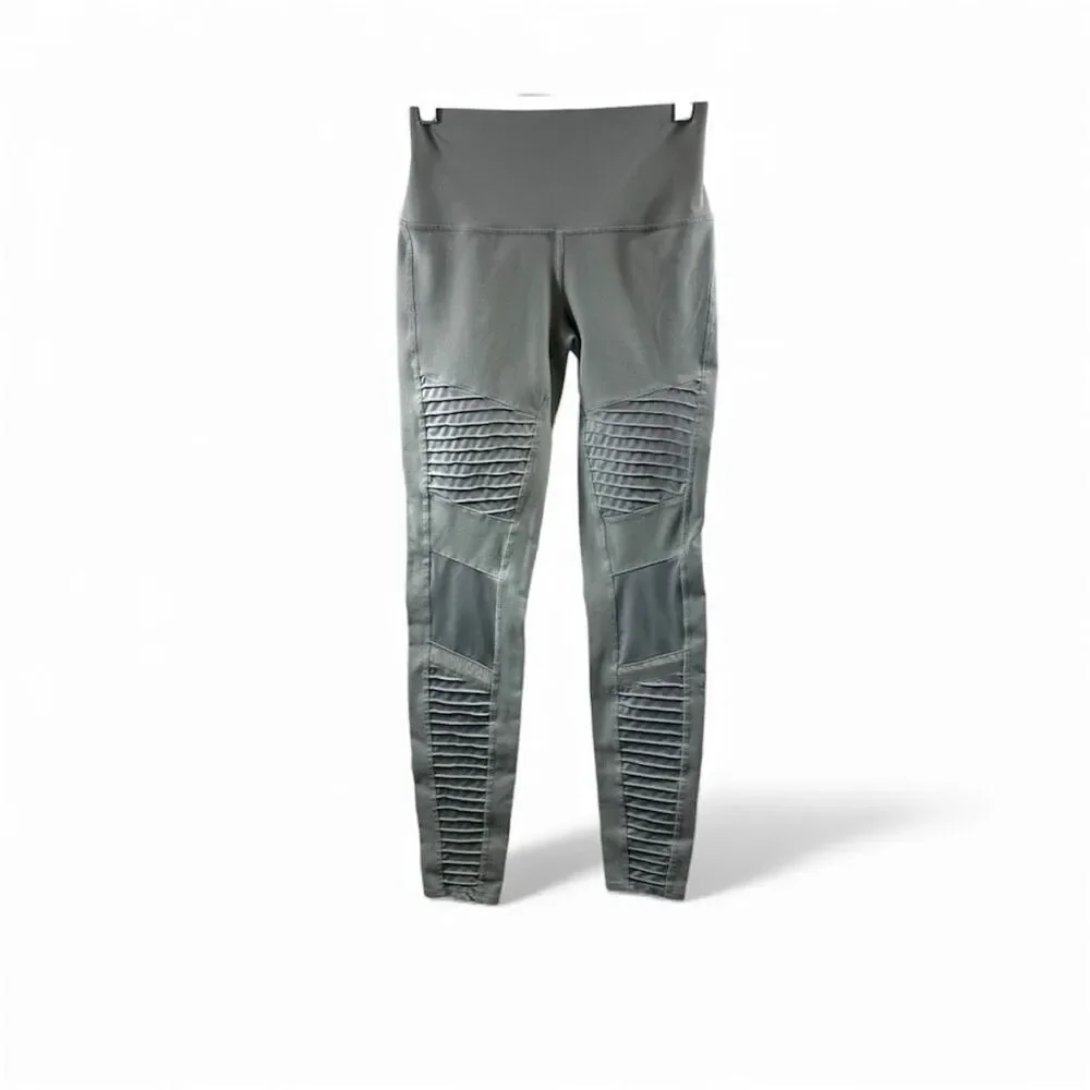 ALO Moto with Sheer Cutouts in Light Gray Size S